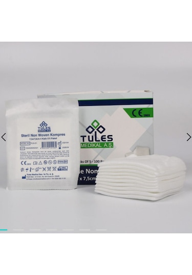 Tules 7,5x7,5 Nonwoven Steril Emici Kompres 10 Kutu 1000 Adet