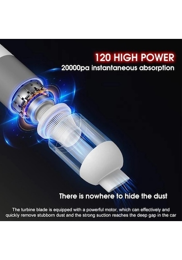 Maoyaya V01 Toz Toplayıcı Süpürgesi Siyah Şarj Kablosuz El Edilebilir Araç Db Siyah