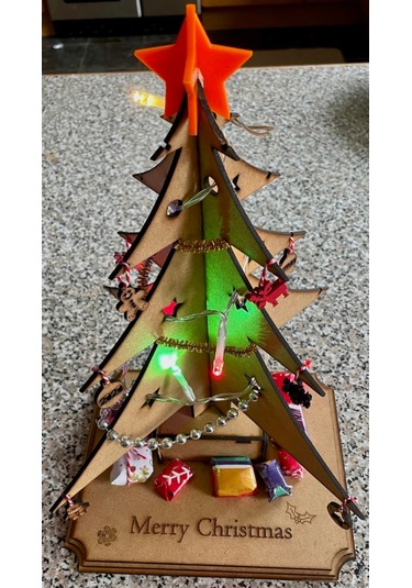 Ahşap Noel Yılbaşı Ağacı Masaüstü Dekor Noel Baba Noel Hediyesi