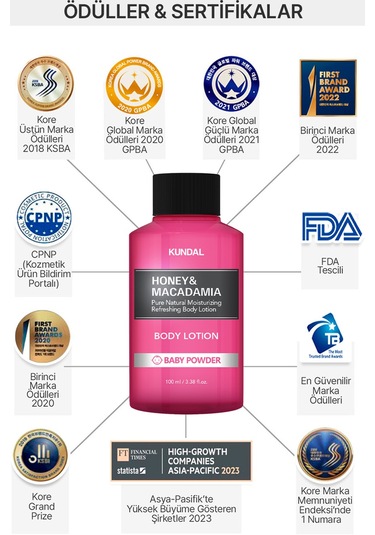 Kundal Honey & Macadamia Pure Body Lotion Baby Powder 100 ML