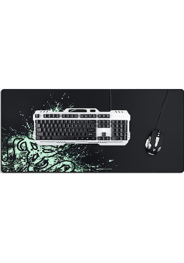 Dalong Desenli 90x40 Cm Büyük Boy Mouse Pad, Xxl Gaming Mousepad