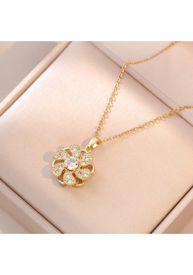 Bayan Kolye: Moda Estetiği Titanyum Çelik Kolye No.64 Çok REnkli