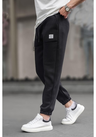 Madmext Siyah Cep Detaylı Erkek Basic Eşofman Altı 6522-siyah Siyah