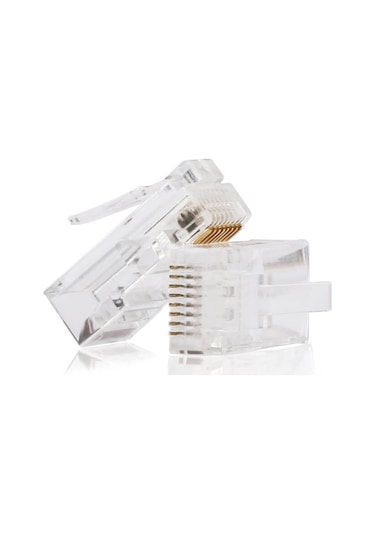 Rj45 Cat6 Altın Uçlu Jack Konnektör 100 Adet