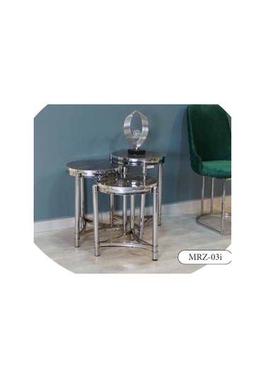 Mim Füme - Gümüş Mersedes Zigon Sehpa Füme