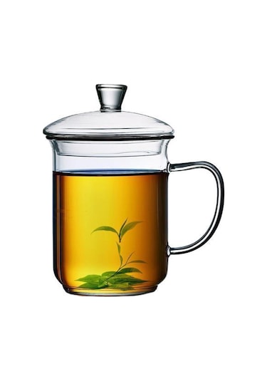 Suntek Meyve Suyu Cappuccino Süt 400ml Için Saplı Cam Kahve 400-ml