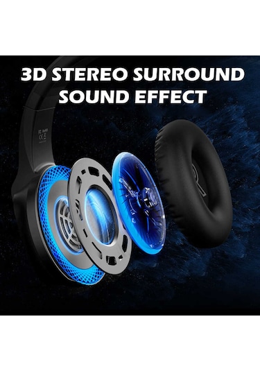 Eksa E400 Gaming Kulaklık Oyuncu Kulaklığı 3D Surround RGB Led 3.5 mm & Çıkarılabilir Mikrofon - ZORE-257904