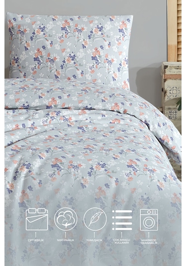 Elart Floret Pike Çift Kişilik 200x220 Cm Yeşil Yeşil