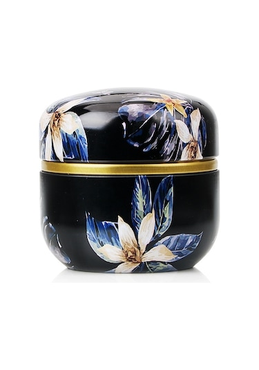 Sones Hoomın Çay Kutusu Çay Kavanozu Saklama Tutucu Çay Kutuları Matcha Kabı Mini Kahve Tozu Düzenleyici Kutular Çok İşlevli Yuvarlak Metal, Renk: Moshan Çiçeği