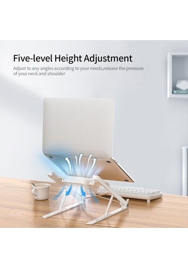 Ebitda Cbtx Katlanabilir Laptop Standı - Soğutma Fanlı - 5 Seviyeli Ayarlanabilir