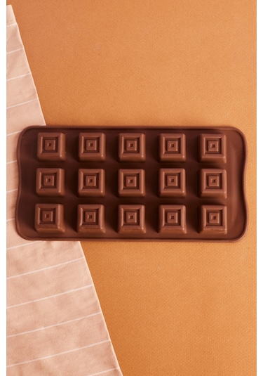 Silikon Çikolata Kalıbı Buzluk Kare Buz Kalıbı Pratik 21x10 Cm