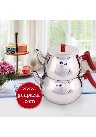 Jumbo Boy Çelik Çaydanlık 6.5 Lt 4 2.5 Çelik
