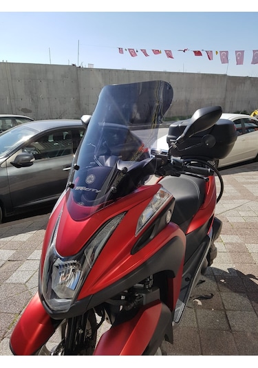 Yamaha Tricity Uzun Ön Cam Zeus Koyu Füme 64cm 4mm