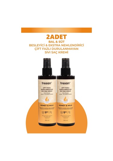 Tresan Bal Süt Durulanmayan Saç Kremi 250 Ml 2 Adet