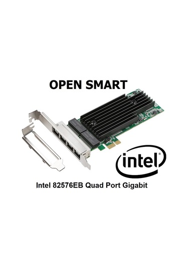 Open Smart OPS01G64NT Quad 4 Port Intel 82576EB Gigabit PCI-E X1 Ethernet Kart