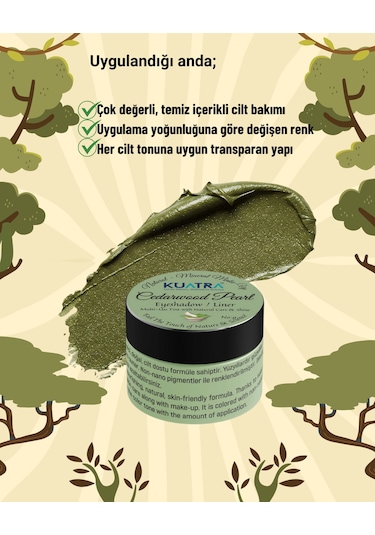 Kuatra Cedarwood Pearl Krem Far Yeşil