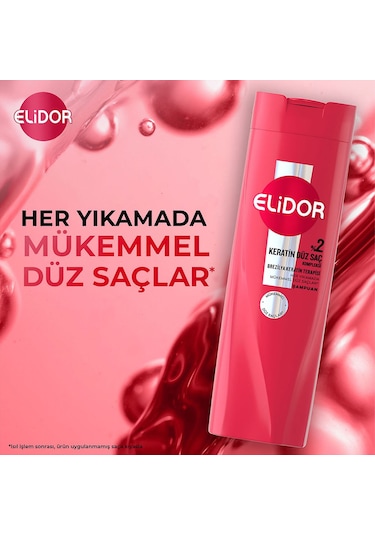Elidor Brezilya Keratin Terapisi Saç Bakım Şampuanı 3 x 400 ML