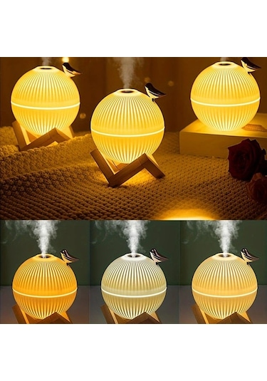 Techbloom Beyaz Usb Aromaterapi Nemlendirici Gece Işığı Esansiyel Yağ Uyumlu Sis Modu 10 14oz H Aile Ofis