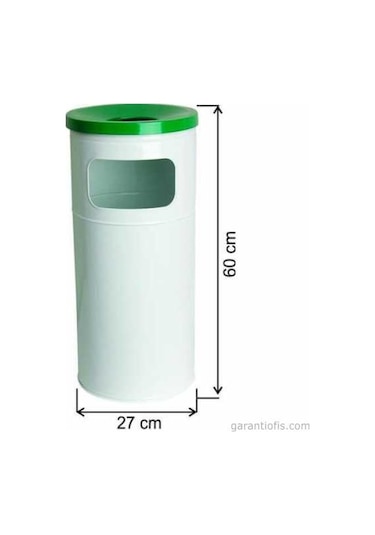 Garanti Metal 1105-BT Boyalı Bahçe Tipi Çöp Kovası (34 Litre)