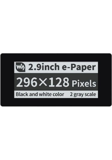 Waveshare 2.9 İnç 296 X 128 Piksel Dokunmatik Siyah/beyaz E-kağıt Modülü Raspberry Pi Pico İçin, Spı Arayüzü