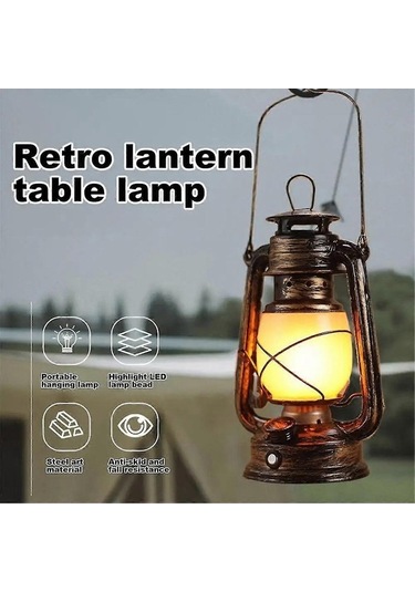 Bloomnest Taşınabilir Kamp Lambası Usb Şarj Edilebilir Asılı Feneri, Uzaktan Kumandasız Dinamik Alev Işığı, Pil İle Çalışan B G758 Asorti Asorti Çok Renkli