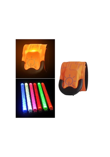 Homyl Açık At Binme Koşu Için Led Ayak Bileği Turuncu Turuncu