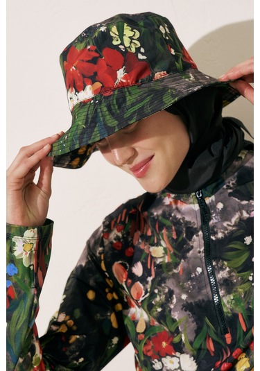 Eşarp Detaylı Bucket Şapka Dark Garden Dark Garden