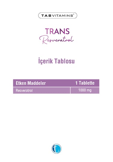 Tabvitamins Trans Resveratrol 30 Tablet Takviye Edici Gıda
