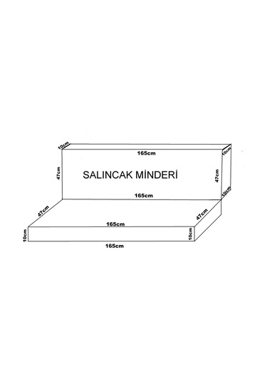 Mirzademarket Salıncak Minderi Pamuk/Polyester Kumaş Gri Sünger Fermuarlı 3 Kiş (404575124) Beyaz