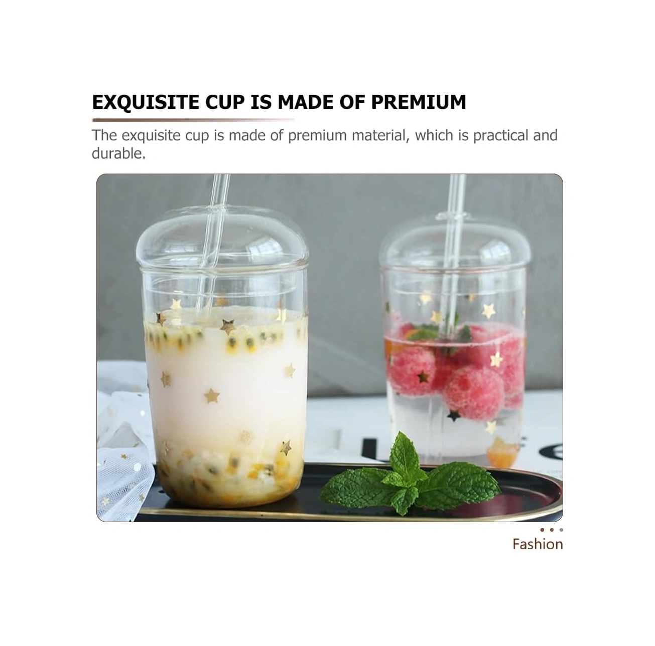 Kapaklı Ve Pipetli Mason Kavanozu - Boba Cam Bardak Estetik Bardaklar - Şeffaf Su Şişeleri Kapaklı Ve Pipetli Yeniden Kullanılabilir Kupa