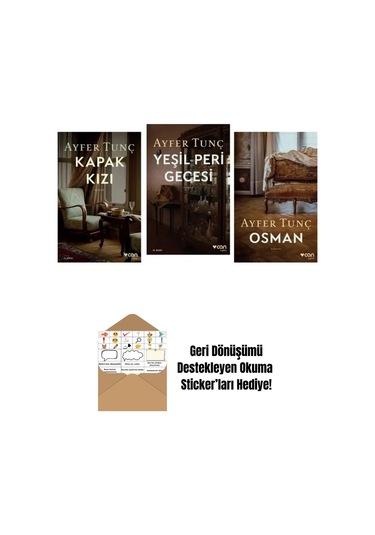 Kapak Kızı / Yeşil Peri Gecesi / Osman - Ayfer Tunç 3 Kitap Set + Okuma Sticker'ları