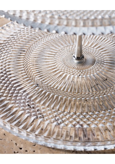 Valery 2 Katlı Kek Standı - Şeffaf - 28 Cm