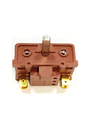 Çevirmeli Şalter 2+2 Kahverengi 0-1-2-3 Kademe Polyemit Metal Saplı 1 Adet