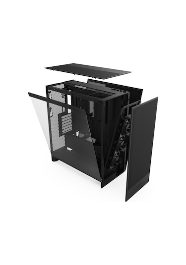 Nzxt H7 Flow 2024 CM-H72FB-01 Temperli Cam USB 3.2 ATX Mid Tower Kasa Siyah