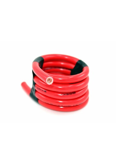 Bakır Akü Kablosu 1 Metre 16mm Kırmızı