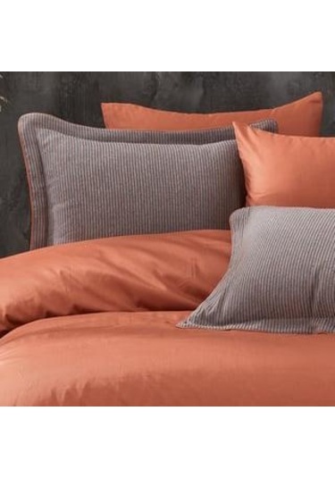 Nazik Saten Nevresim Takımı Çift Kişilik Amanda Kiremit