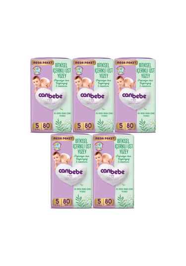 Canbebe Bebek Bezi Beden:5 11-18kg Junior 400 Adet Mega Fırsat 5 Numara