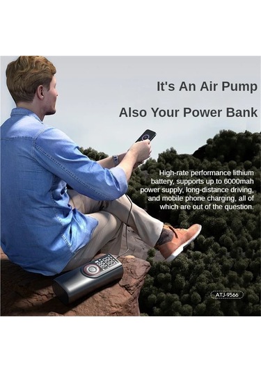 Jialan Kablosuz Lastik Şişirme Pompası 6000 Mah Elektrikli