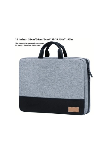 Fochsia Küçük Gri 14-16 İnç 33-40 Cm Büyük Kapasiteli Dizüstü Bilgisayar Çantası Dosya Taşıma Çantası gri
