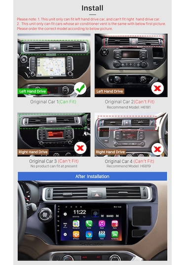 Kıa Rıo 2015-2016 Multimedya Navigasyon Usb Kamera Carplayer
