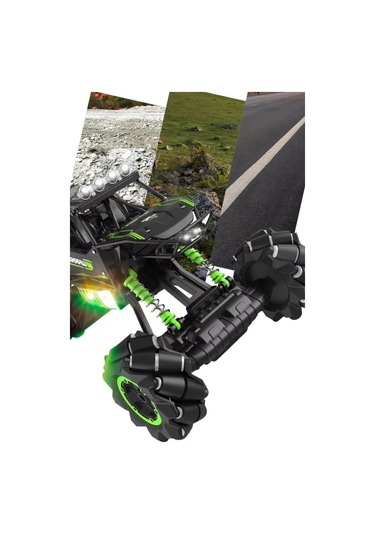 Işıklı Sesli Müzikli Şarjlı Bilek Kumandalı Drift Atan 4x4 Canavar Oyuncak Off-road Aracı Çok Renkli