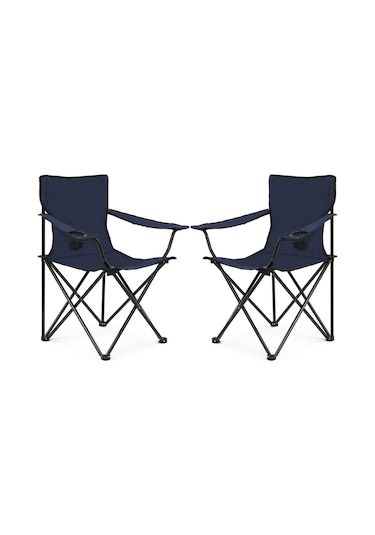 Walke Katlanabilir Taşıma Çantalı Kamp - Piknik - Plaj Sandalyesi 2'li - Mavi