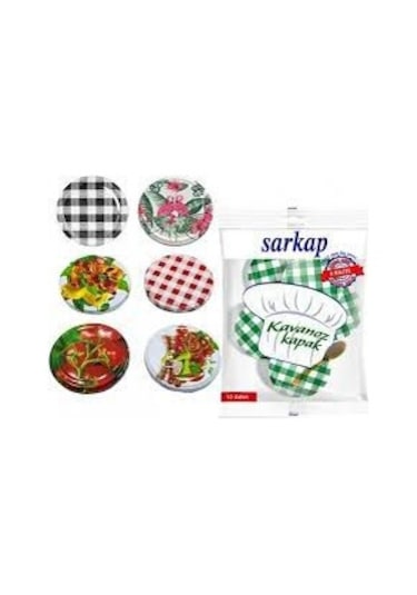 Sarkap Karışık Renk Desenli Standart Kavanoz Kapağı