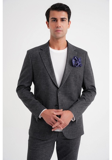 C 701 Ceket Regular Fit Siyah-1 Siyah