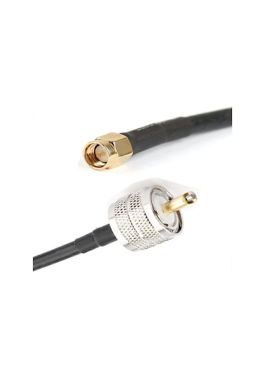 1 Adet Rg58 Kablo Uhf So239 Dişi - Sma Erkek Konnektör Rf Koaksiyel Düz Uzatma Kablosu