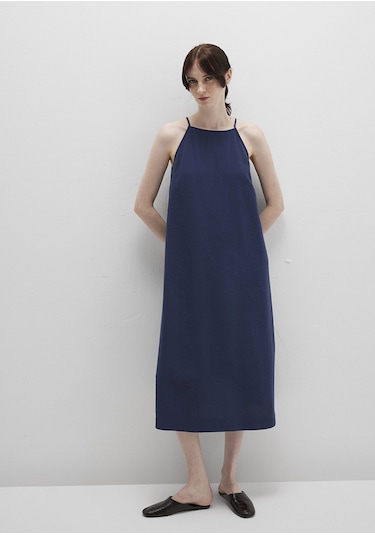 Mavi - Askılı Lacivert Elbise 1310770-70487 Lacivert