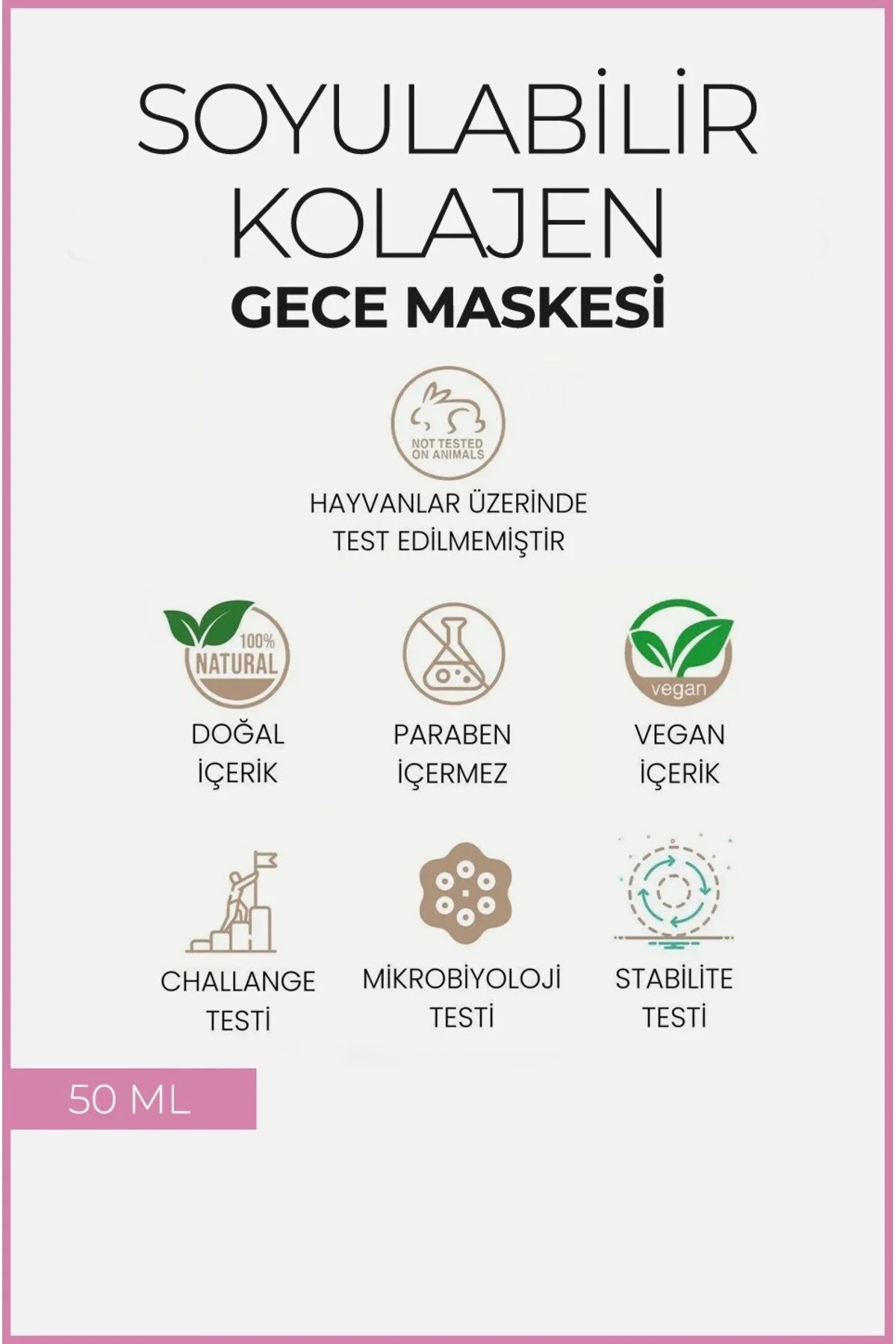 Beaute Attendue Soyulabilir Kolajen Gece Maskesi