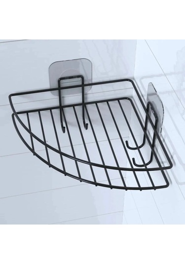 Yapışkanlı Banyo Köşeliği Kancalı Köşe Rafı Duş Şampuanlık Duvar Düzenleyici Organizer Raf 5365 Çok Renkli