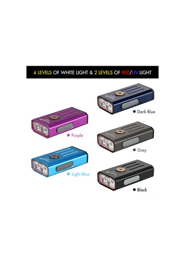 Wezone "uv Kırmızı Işık Mini El Feneri - Şarj Edilebilir, Su Geçirmez, Kamp Ve Acil Durumlar İçin" Çok Renkli