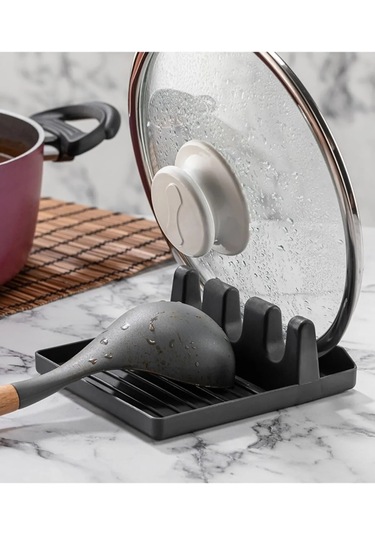 River World Kepçe ve Kaşık Altlığı Düzenleyici ve Tencere Kapağı Tutucusu Standı